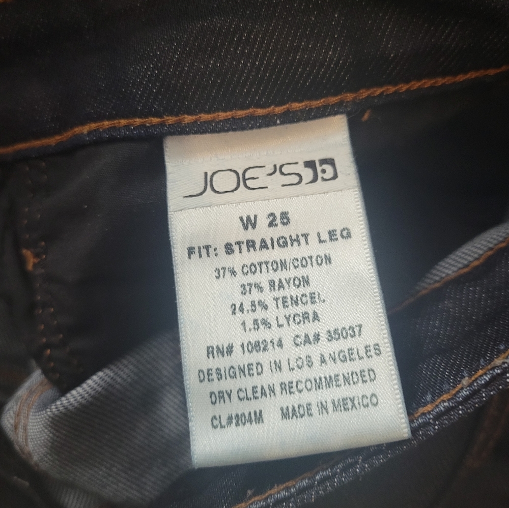 Women's JOE'S Jeans Geraldine dark wash straight leg denim jeans size 25